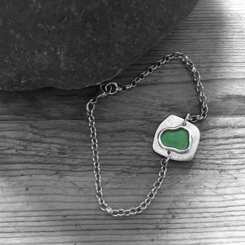 Green Enamel Bracelet